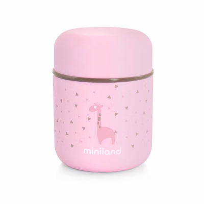 Miniland mattermos rostfri 280 ml, rose