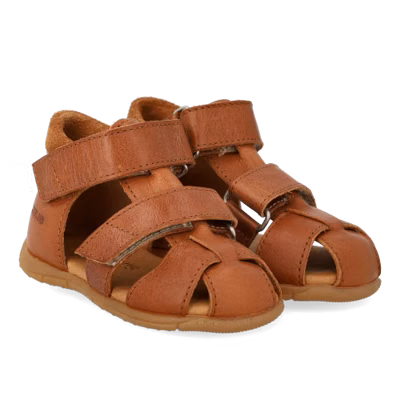Prewalker Sandal m. Kardborre - Cognac/Cognac - 22