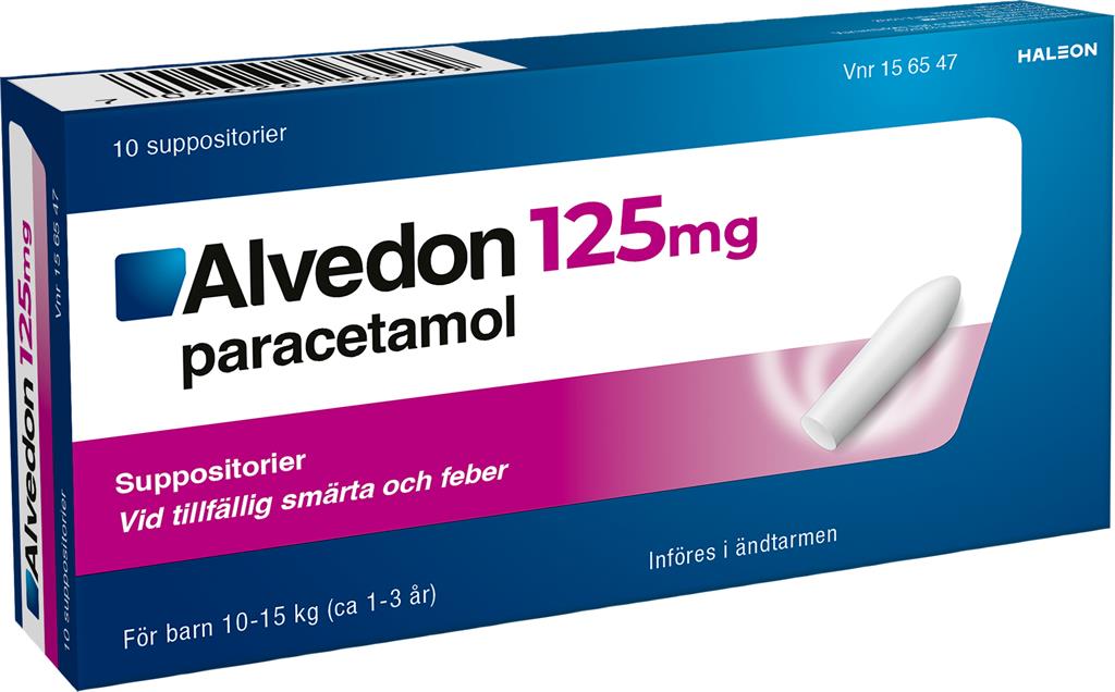 Alvedon suppositorier (125 mg)