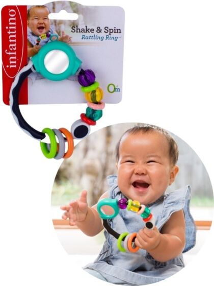 Infantino Babyleksak Skallra med Spegel