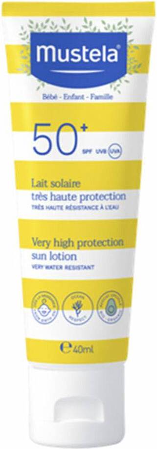 Mustela SPF 50+ Very High Protection – Bästa solkräm för bebis 2026 — testat och rankad