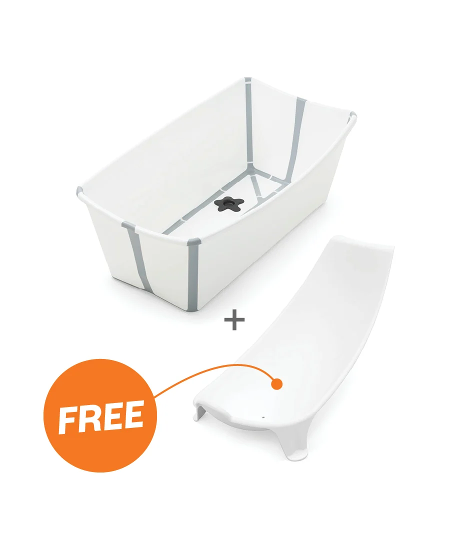 Stokke Flexi Bath Fällbar Badbalja – Badroutiner för bebis 2026 — hur ofta, hur länge och vilket badprodukt