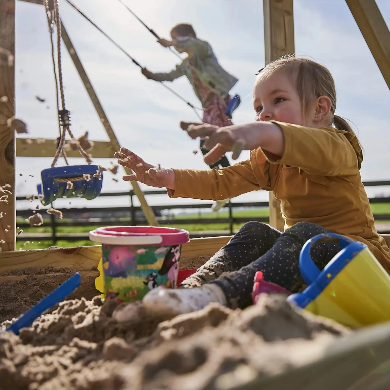 WICKEY Flippey sandlåda barnprodukt
